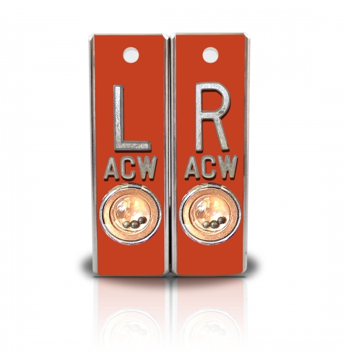 Aluminum Position Indicator X Ray Markers- Red Orange Solid Color